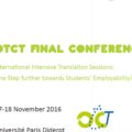 OTCT Conference at the Paris Diderot University